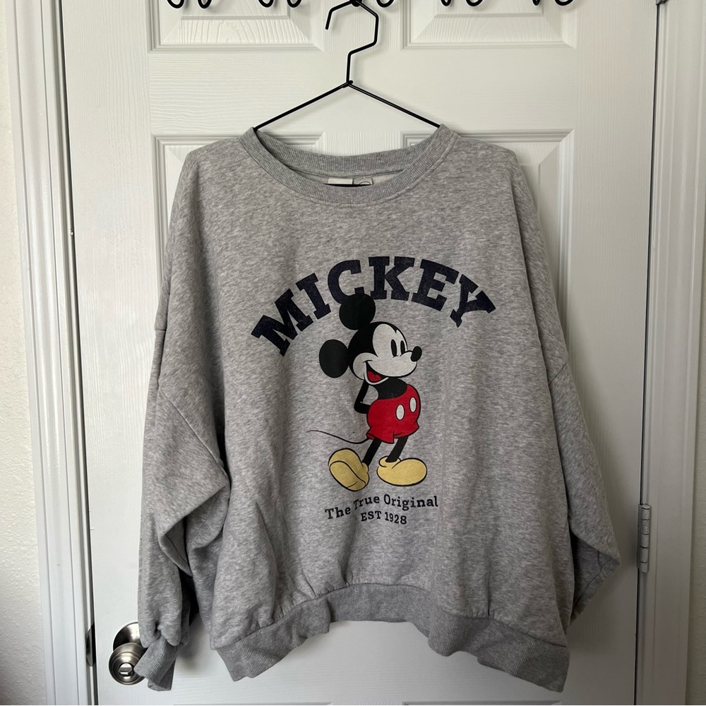 H&M Disney Mickey Mouse Oversized Crewneck Sweatshirt